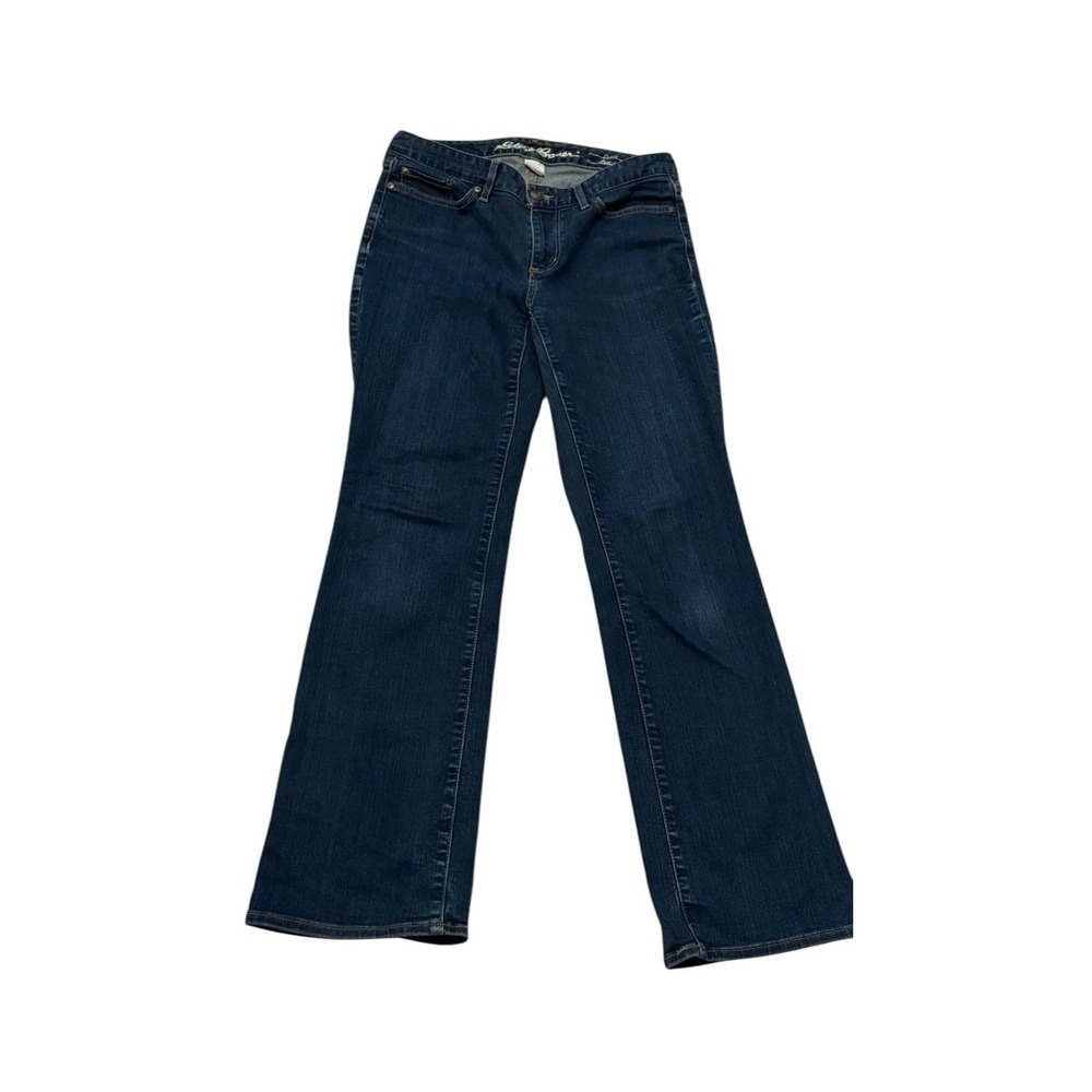 Eddie Bauer Curvy Boot Cut Jeans Women's Size 4 Short Dark Wash Denim